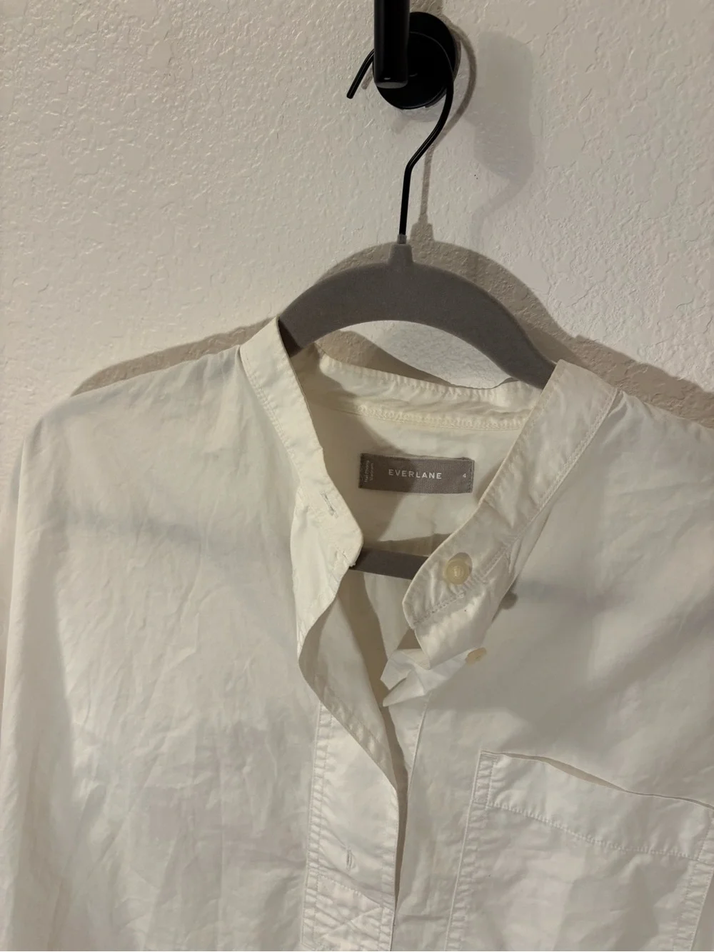 Everlane white cotton popover blouse - Picture 4 of 6
